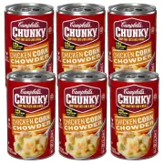 Campbell's Chunky Soup CHICKEN CORN CHOWDER Ready to Eat 18 Oz. (6 Cans)