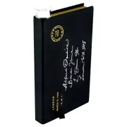 $750 MSRP - Dunhill Boston Leather and Stainless Steel Flask QGC11691