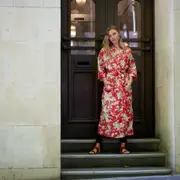 Island Escape Kimono Robe – 100% Cotton, Frida Kahlo-Inspired, Hand-Screen Printed, Lightweight & Versatile