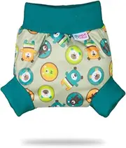 Petit Lulu Pull Up PUL Overtrousers Size L (9-13 kg) Waterproof Slip-On Trousers for Pants Nappies Cloth Nappies Reusable and Washable Slip On Trousers Made in the EU (Flying Bears)