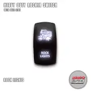 WHITE Laser LED Rocker Switch 5PIN Dual Light 20A ON OFF For Jeep - ROCK LIGHTS (for: Jeep)