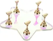 Beavorty 1 Set Nail Practice Stand: Nail Art Display Holder With Acrylic Base - Manicure Practice Supplies For DIY Art And Professional Use