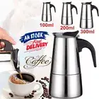 2/4/6-Cup Stove Moka Latte Top Espresso Percolator Stainless Pot Coffee Maker