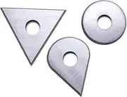 Carbide Paint Scraper Replacement Blades Round, Triangular and Drop Shaped Scraper Blades Fits BAHCO 625 Hand-hold Scrapers, for Removing Paint Glue Varnish Rust,3pcs/set