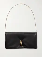 [SAINT LAURENT] SAINT LAURENT - Calypso Mini Padded Textured-leather Shoulder Bag - Black - One size One size Black