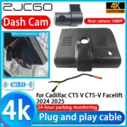 4K HD 2160P Wifi DVR Dash Cam Camera for Cadillac CT5 V CT5-V Facelift 2024 2025
