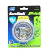 Zenith 15kg Brass Plated SureHook 7 Piece Picture Hanging Kit