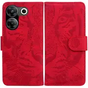 For Tecno Camon 20 Pro 4g / Camon 20 4g Pu Leather Wallet Case Imprinted Tiger Phone Stand Cover