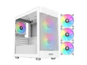 Sama ARGB-Q5-W White USB3.0 Tempered Glass Micro ATX Tower Gaming Computer Case