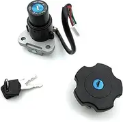 Motorbike Ignition for XT225 for Serow 225 XT600 90-95 TW200 03-17 DT 200 200R Motorcycle Ignition Switch Fuel Gas Tank Cap Lock Key Ignition Switch(Full Set)