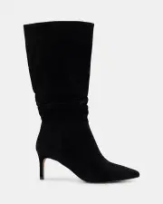 Shelly Shen Jape/Black Suede Womens Boots 08