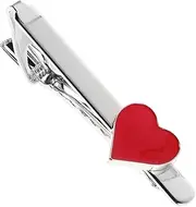 [TOVINANNA] Valentines Day Heart Tie Clip for Men Stylish Collar Pin Jewelry for Business Attire Durable Craftsmanship Versatile Design for Various Ties