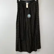 Anthropologie Pants Women Small Eva Franco Metallic High Rise Wide 28x23 Sheer