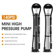 WEST BIKING Schrader Presta Valve Bike Bicycle Hand Pump Tire Inflator 140PSI