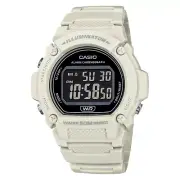 Casio W219HC-8BV, Chronograph Watch, White Resin Strap, Alarm, Illuminator