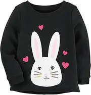 [Carter's] Girls' Bunny Face Fleece Sweatshirts, Black