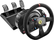 【国内正規品】Thrustmaster スラストマスター T300 Ferrari Integral Racing Wheel Alcantara Edition ステアリングコントローラー ペダルセット アルカンターララッピング フォースフィードバック ブラシレスモーター 交換可能なホイール (PS5/PS4/PC)