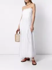 BNWT SIR THE LABEL IVORY DIMITRI STRAPLESS MIDI DRESS - SIZE 0/6 AU (RRP $440)
