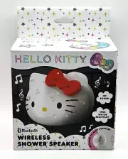 HELLO KITTY Speaker Bluetooth Wireless HD for Shower White with Red Bow NIB