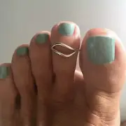 Sterling Silver Adjustable Modern Toe Ring, Silver Ring, Simple Ring