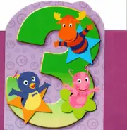 Tyrone Uniqua Backyardigans Happy 3rd Third Birthday Turning 3 Greeting Card