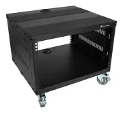 Rockville RR6U 6U Live Sound/Pro Recording Studio Rack Case w/Wheels + Hardware