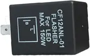 MUCKLILY 2 LED Pin Relay Flasher for Car Motorcycle Turn Signal Warning Easy Install Black