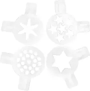 Garneck 4 Pcs Fantastic Modeling Caps Fittings Soft Serve Ice Cream Machine Spare Parts Lids Nozzle Accessories 29mm Inner Diameter, 5.00X4.50X0.70CM, White, FU3034C14DT