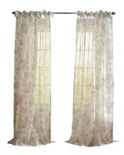Elrene Westport Floral Tie-Top Sheer Curtain