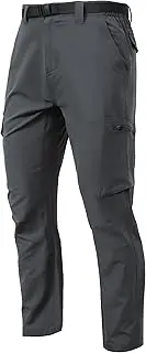 [UTWGN] Men's Lightweight Cargo Pants Waterproof Quick Dry Tactical Pants Outdoor Hiking Pants with Belt