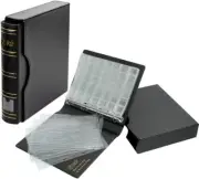 Coin Storage Binder with Slipcase Set - Assorted 4 Sizes Pocket Pages, 12 Pages
