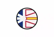 Patch badge print iron on glue flag roundel canada newfoundland and labrador
