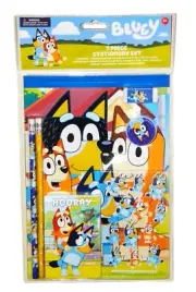 BLUEY & BINGO 7-Piece Back-to-School Stationery & Puffy Stickers Supply Set NWT