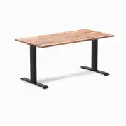 Desky Fixed Height Acacia Softwood Desk 1500x750mm Matte Black Leg