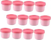 WEKADRIN 12pcs Travel Face Cream Jars Refillable Empty Containers with Lids for Cosmetics Samples Leak Lightweight for Travel Storage and Organization for Creams and Masks