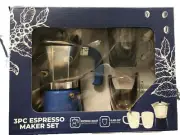 ESPRESSO MAKER SET by Cook Prep Eat Espresso Maker + 2 Clear Cups
