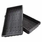 10pcs Garden Black Plastic Rectangle Plant Seedling Propagation Seeding Tray