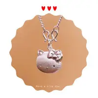 在飛比找Yahoo!奇摩拍賣優惠-佛藝館 正生銀飾足銀999kitty貓咪兒童項鍊送寶寶禮物專