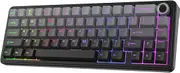 EPOMAKER X Aula F65 PRO Wireless Mechanical Gaming Keyboard, Hot-Swappable, Knob and Shine-Through PBT Keycap, RGB, Bluetooth/2.4GHz Wireless (Gradient Grey, Reaper Switch)