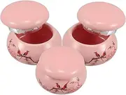 HONMEET Mini Portable Ceramic Jars for Creams Refillable Travel Makeup Pots Empty Lipstick Blush Storage Multi-purpose Cosmetic Bottles
