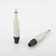 2PCS Hi-end 6.35mm Jack Mono Headphone Plug Headset Cable Solder Adapter for DIY