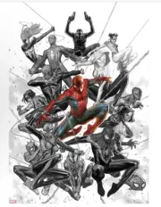 BNG Spider-Geddon #1 - Black And White Variant Print by Jorge Molina Must Have