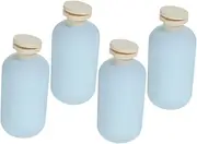 Beatifufu 4PCS Refillable Travel Shampoo Lotion Bottles Leakproof Flip Cap Containers for Skincare for Travel Home Use Versatile