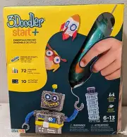 2023 3Doodler Start+ Plus Essentials 3D Printing Pen Set Light Blue Toy Fun