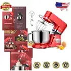 Red 7.5 QT Electric Mixer with 6+P Speed Settings – Perfect for Baking & Cooking