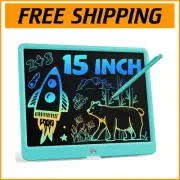 Multicolor LCD Doodle Board for Kids - 15-Inch Environmentally Safe Drawing Pad