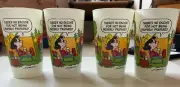 4 Vintage Peanuts Camp Snoopy Collection Plastic Cups McDonald's Happy Meals