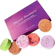 PLAFOPE 6 Pack Salt Bath Tablets Aromatherapy Wildflowers Spa Shower Steamer Natural Women Shower Tablet