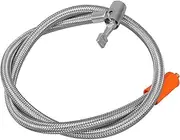 Angoily Bicycle Accessory Quick Connect Pump Hose Adapter Universal Metal Extension Hose for Car Motorcycle 80cm Long Stainless Steel Inflator Compressor