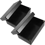 2pcs Black Waterproof Power Box for Electronics Security Monitoring Outdoor Switch Box Electrical Box Plastic Junction Box